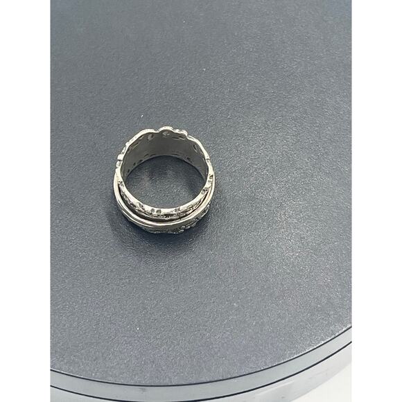 Paz Israel Sterling Silver 
Lace Scroll Design Anxiety Fidget Spinner Ring 8.5 - Picture 10 of 10